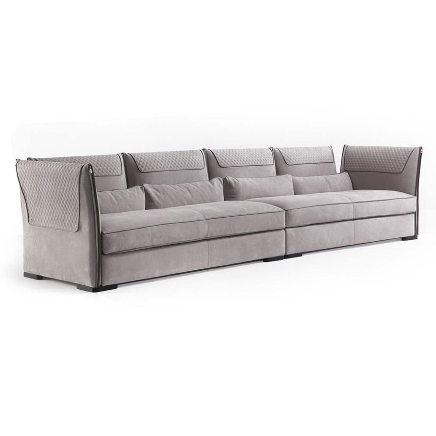 CLIVIO Modular nabuk sofa in a contemporary style