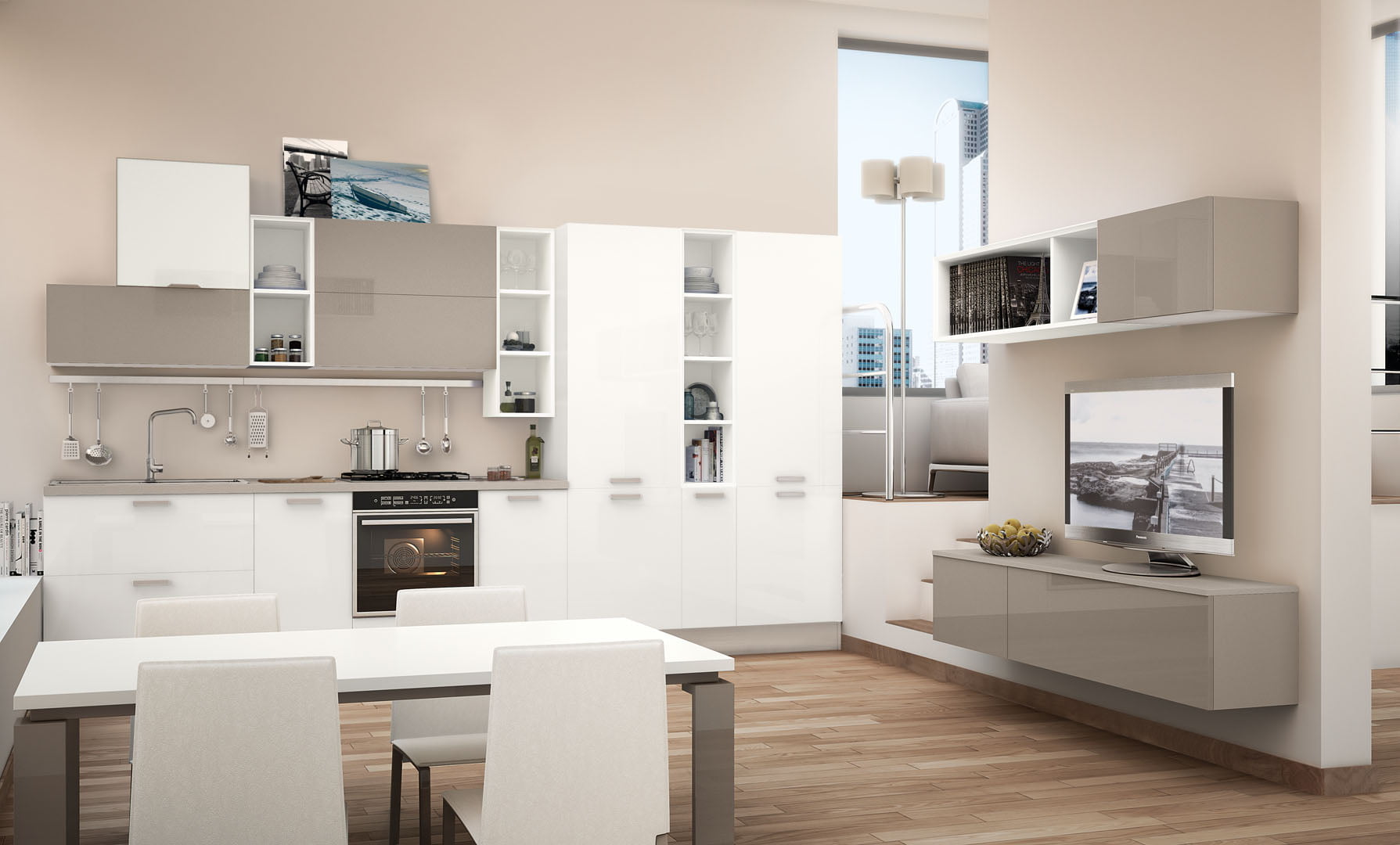 NOEMI Uv lacquered kitchen