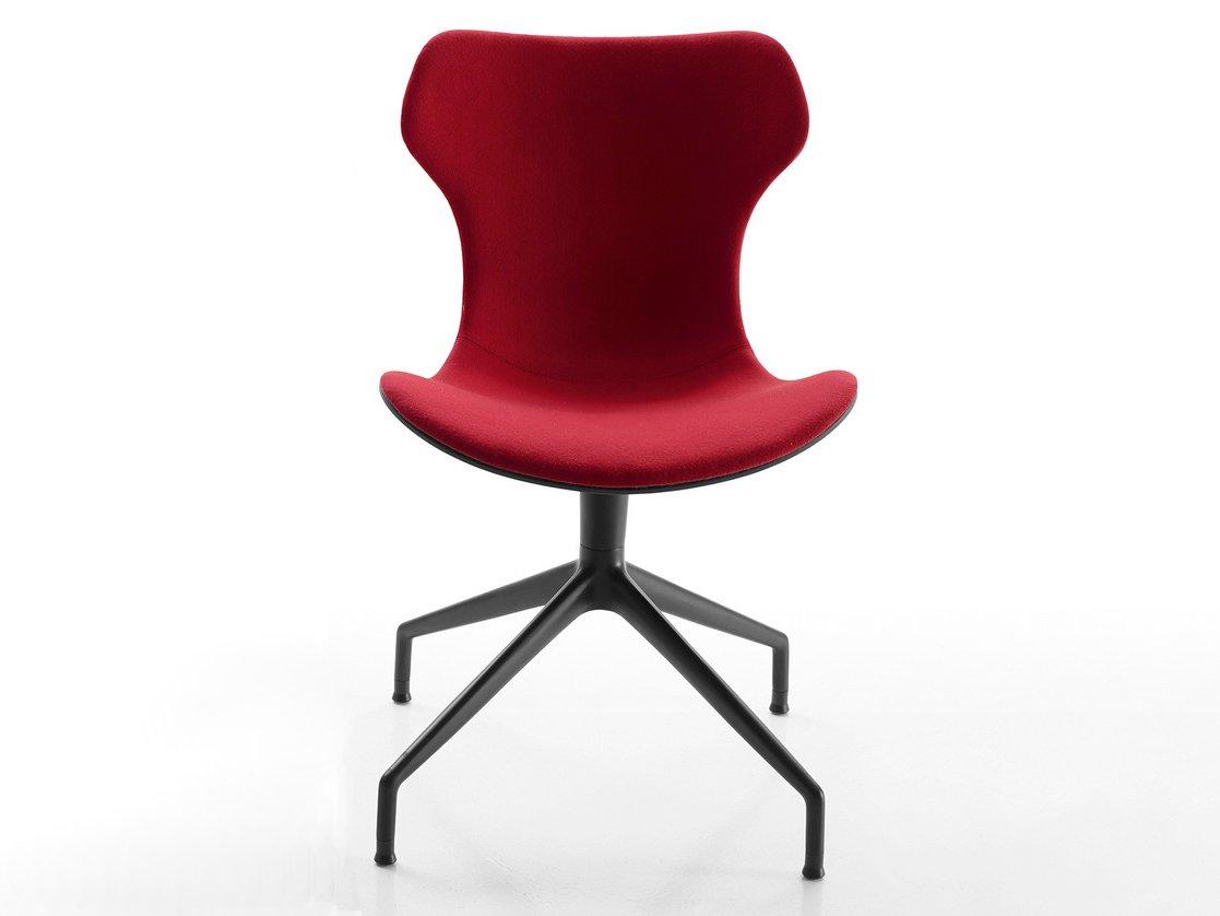 PAPILIO SHELL Trestle-based fabric chair