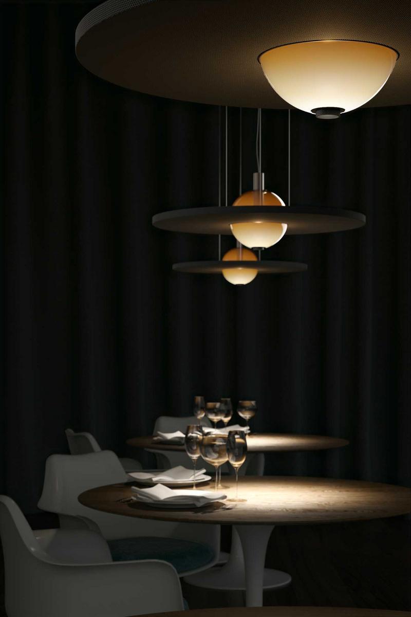 ECLIPSE NUANCE SILENCE LED sound-absorbing pendant lamp
