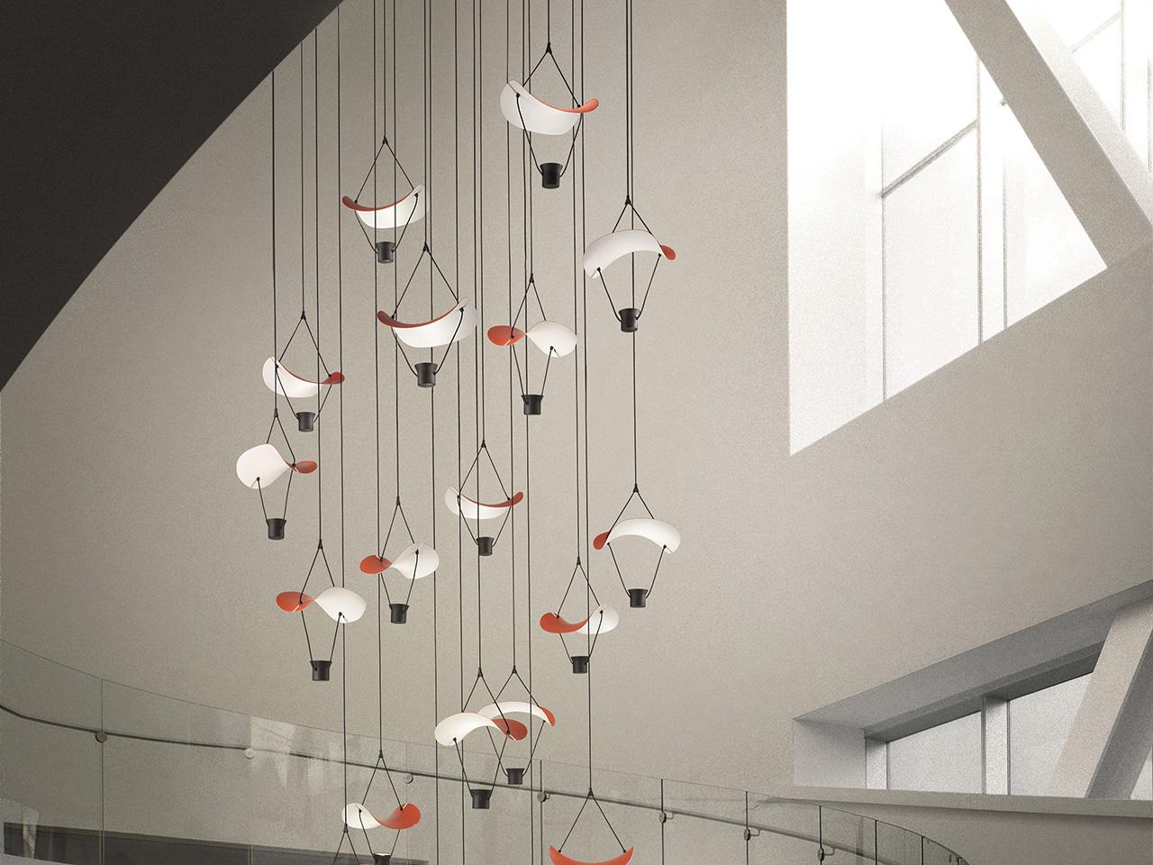 VOLLEE C5P LED painted metal pendant lamp