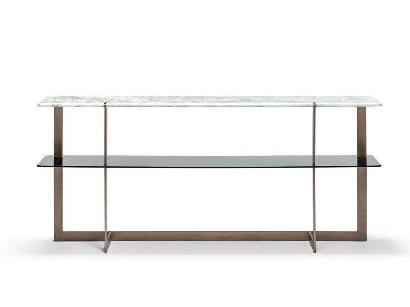 DOUGLAS Rectangular marble console table