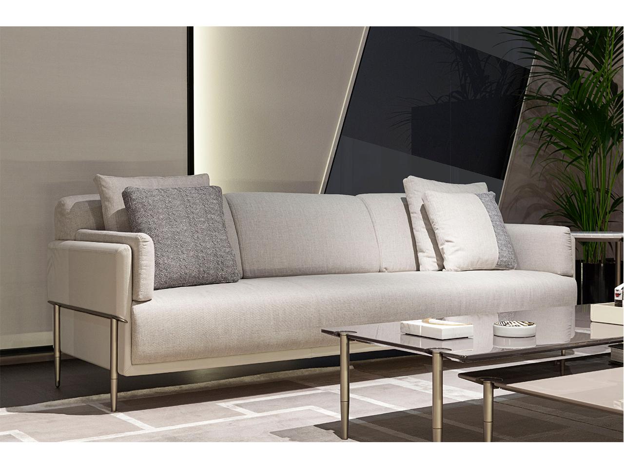 ZERO Fabric and leather sofa