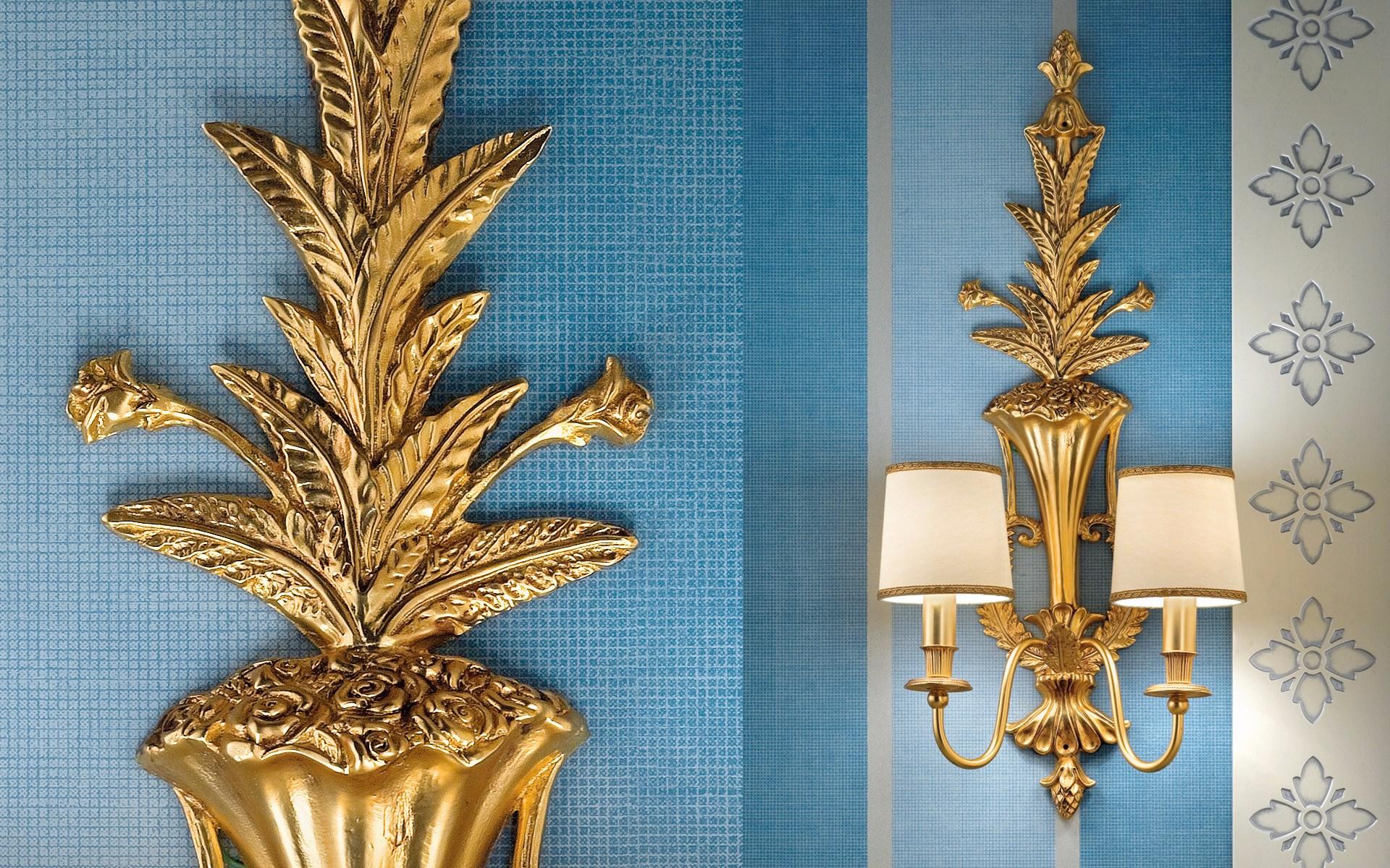 BRASS & SPOTS VE 1078 A2 Incandescent brass wall lamp