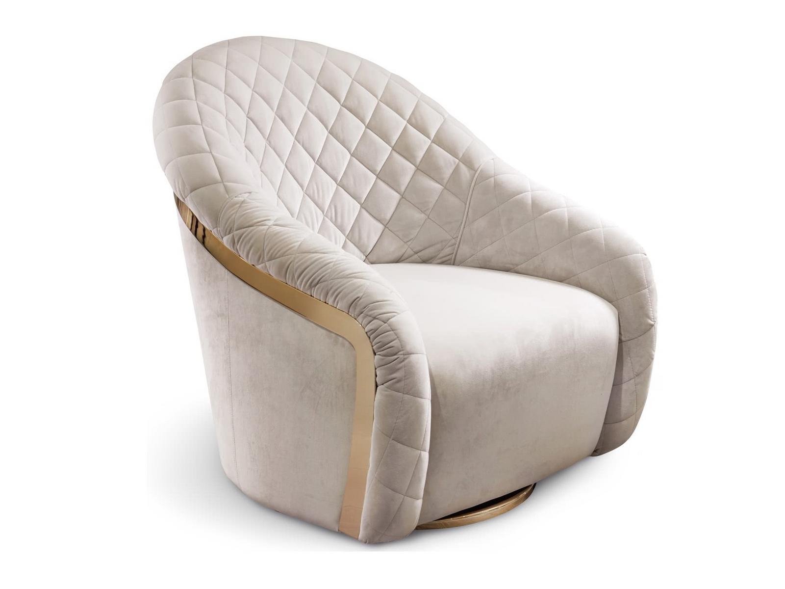 PORTOFINO Velvet armchair with armrests