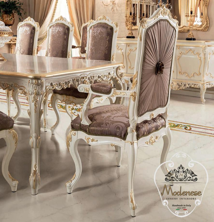 14528 Upholstered fabric chair with armrests