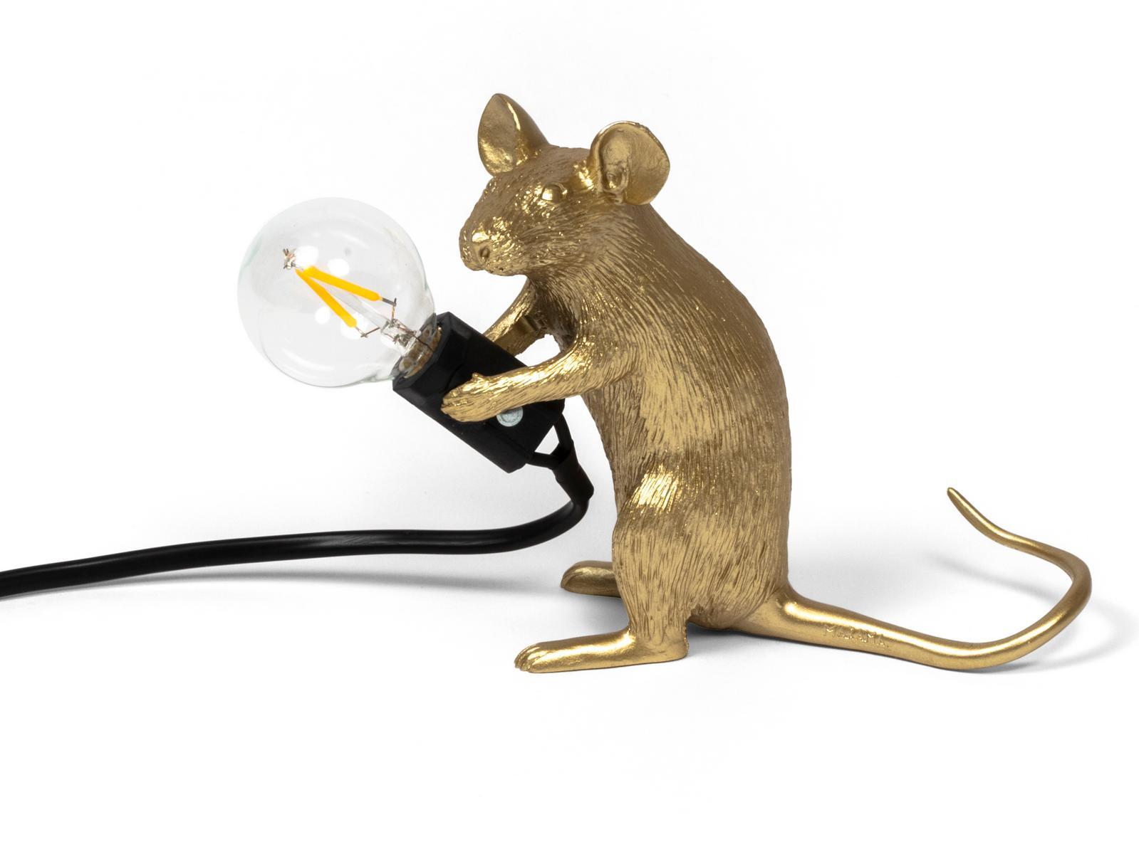 MOUSE LAMP GOLD - MAC LED resin table lamp