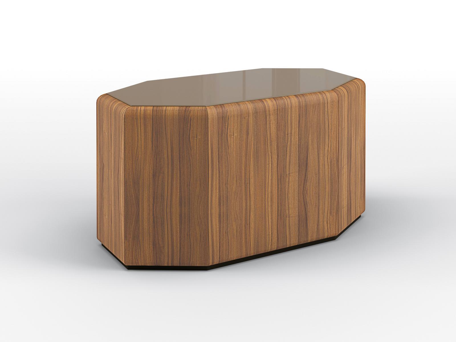 ESEDRA Octagonal walnut coffee table