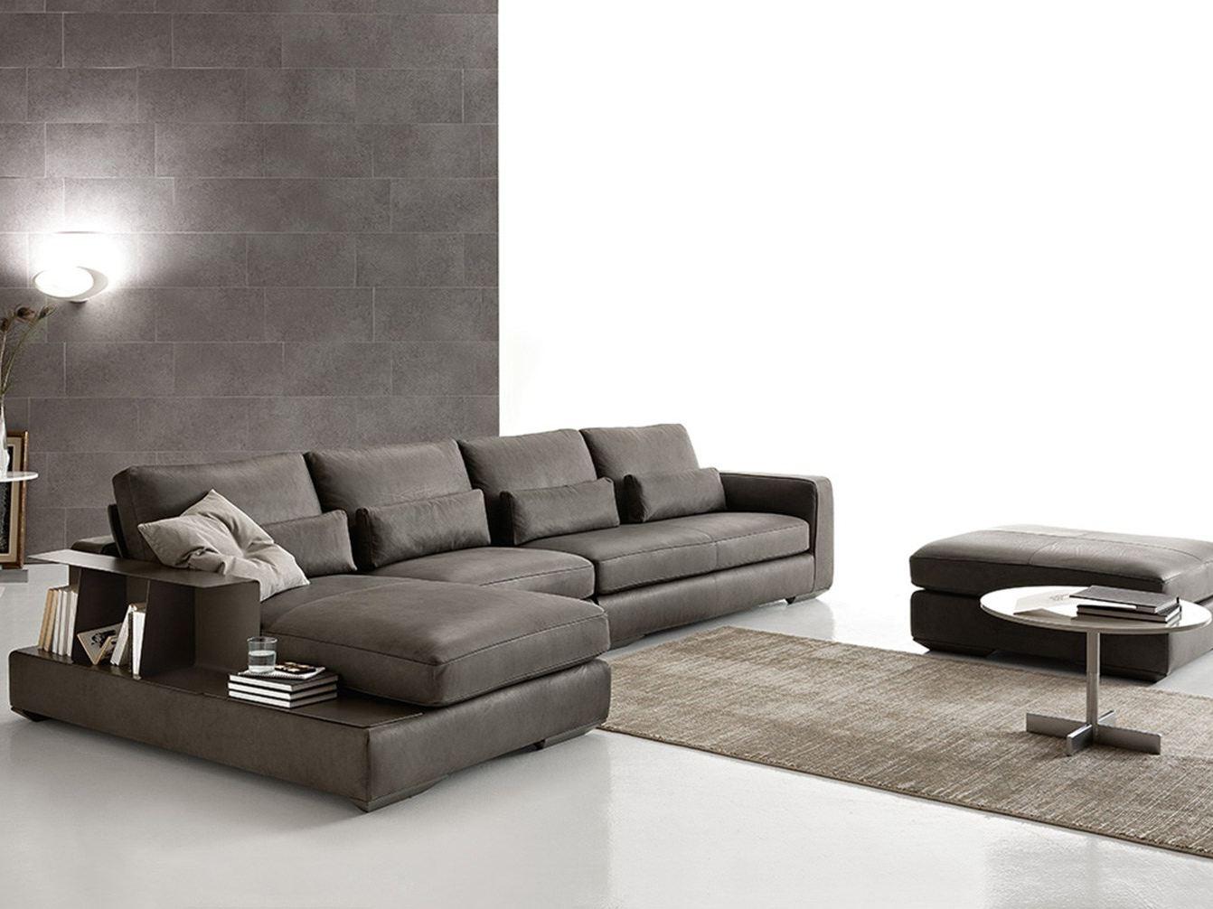 LOMAN LEATHER Corner sectional leather sofa