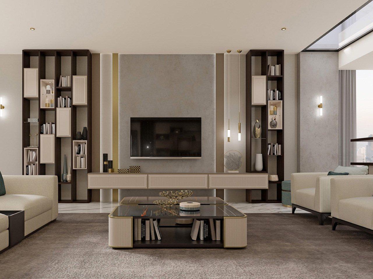 PR.862.1 Custom wooden TV wall system PR.862.1 Custom wooden TV wall system