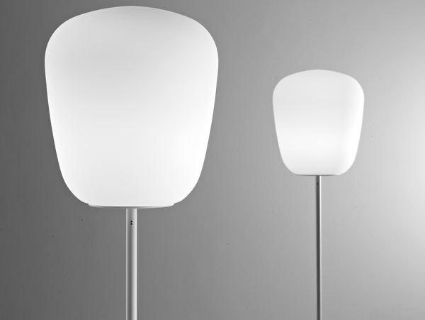 LUMI BAKA Halogen fluorescent glass floor lamp