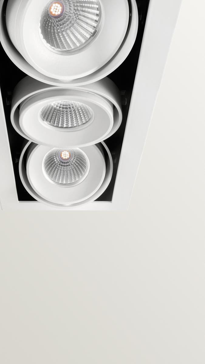 ORBITAL MINI 3 LED adjustable aluminium spotlight
