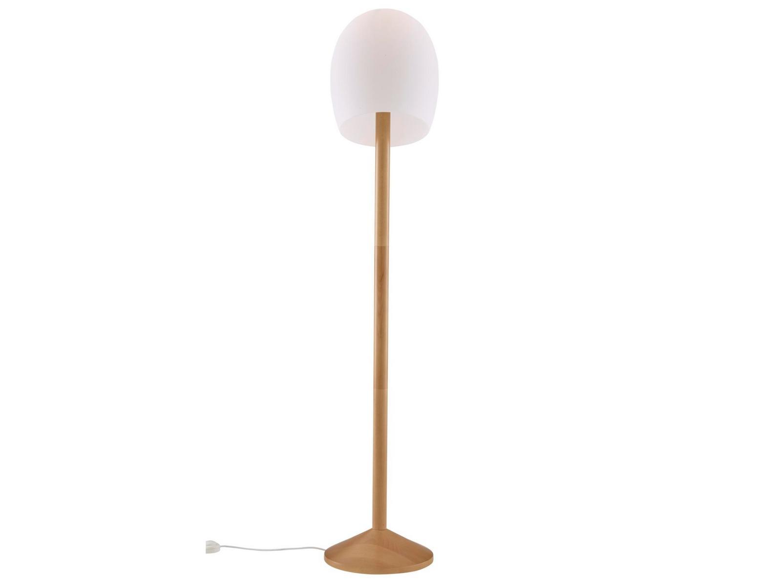 NANI LED wood and glass floor lamp
