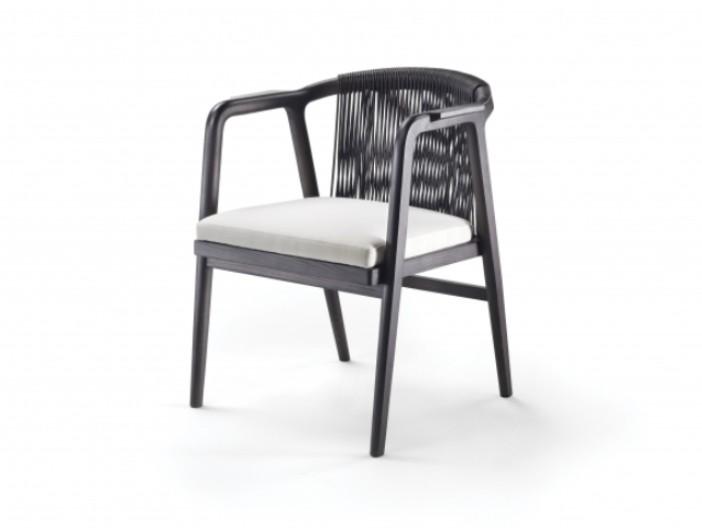 CRONO Solid wood chair with armrests