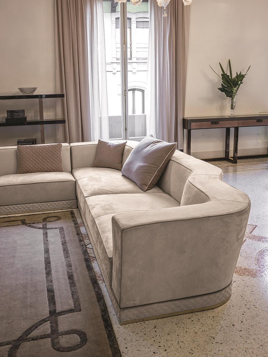 WELLES Sectional nabuk sofa