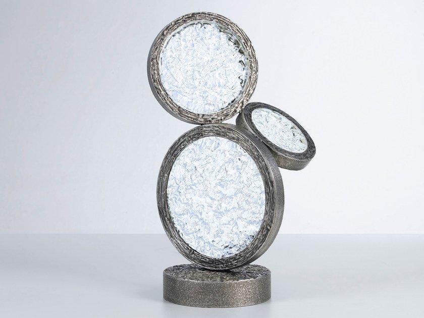 LUNA 6040 LED handmade bronze table lamp