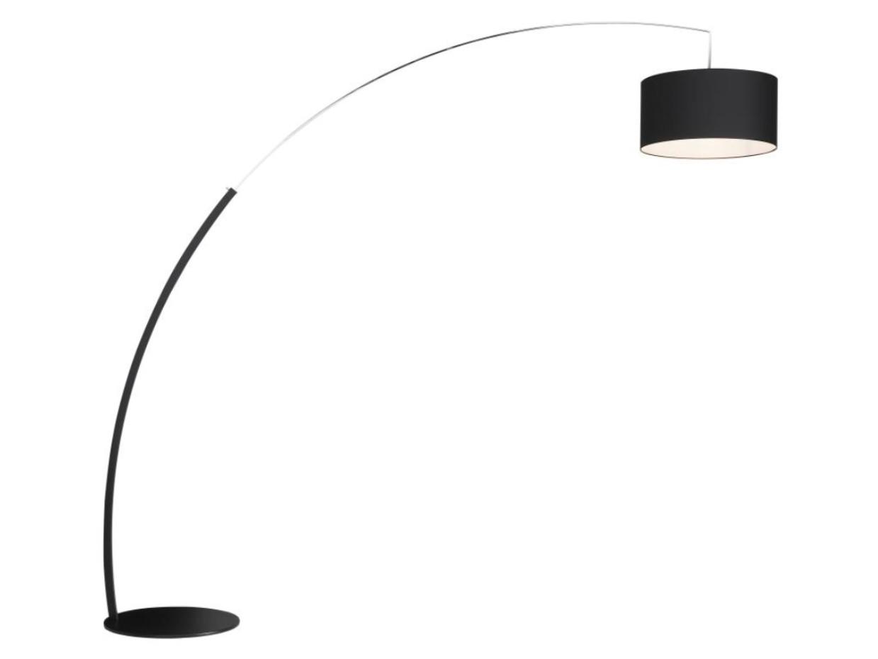 DIMENSIONS Metal floor lamp with cotton shade