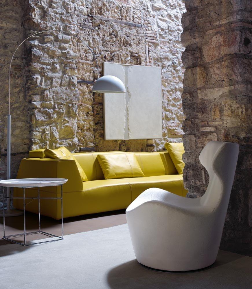 PICCOLA PAPILIO Swivel upholstered armchair