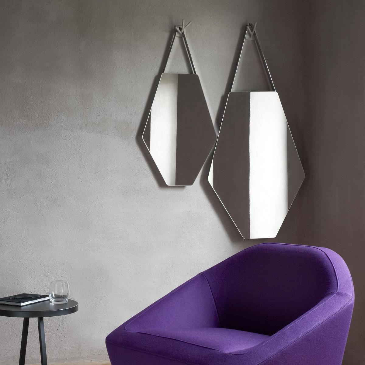 MON BEAU MIROIR Wall-mounted glass and steel mirror