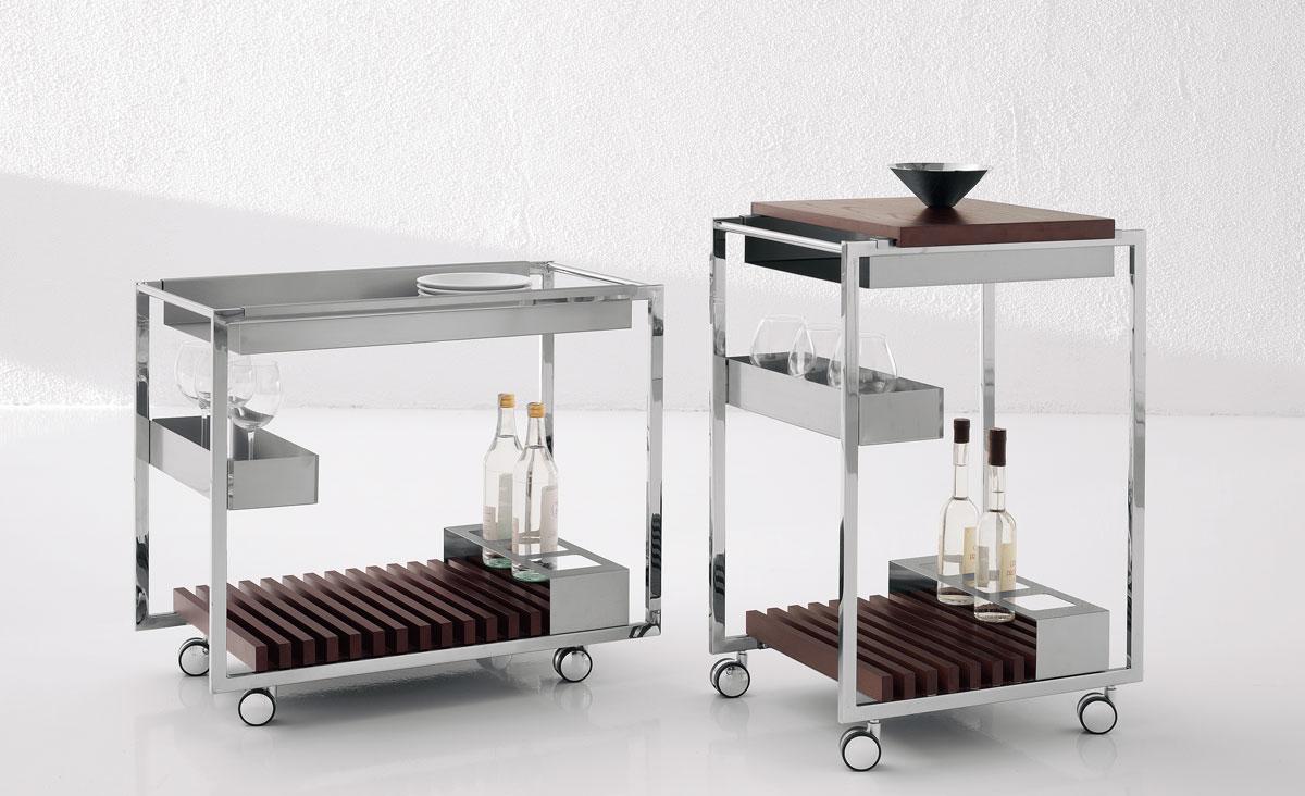 MOJITO Rectangular metal coffee table with drawers