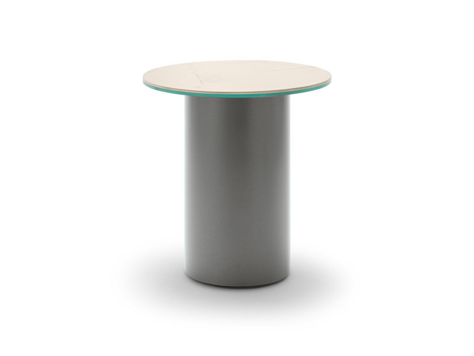 260 YOKO Round aluminium garden side table with ceramic top