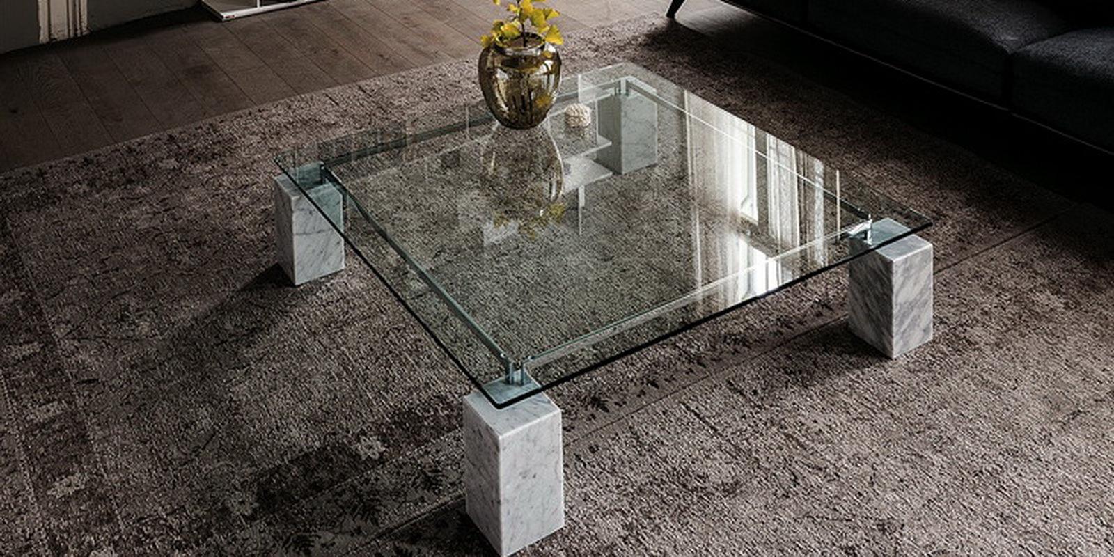 DIELLE Square glass coffee table DIELLE Square glass coffee table