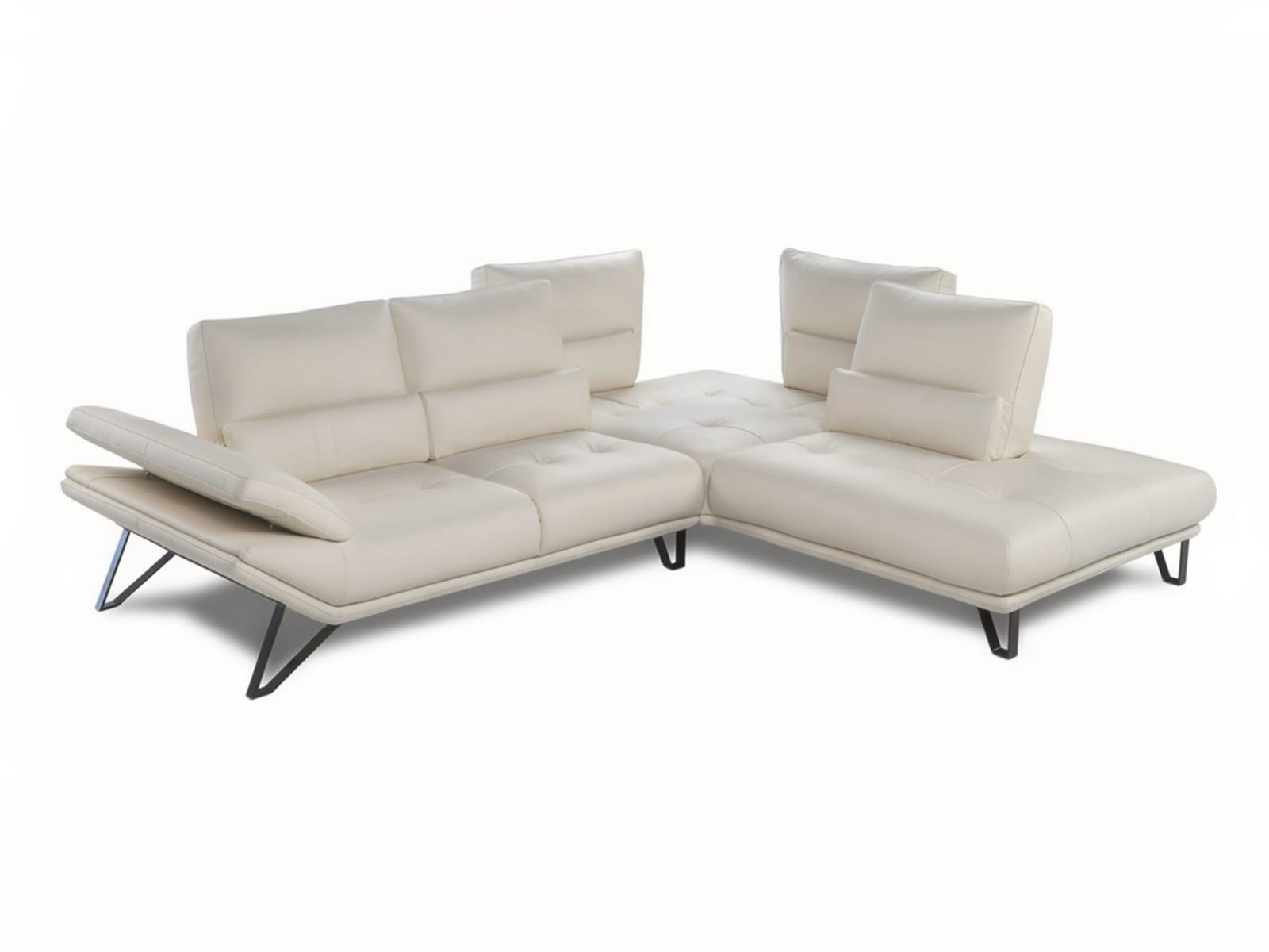 FLY 2.0 Elegant sofa with tiltable backrests, comfortable lying positions, and dynamic quilting for an embracing living experience. Ideal for leisure and adaptable to any occasion.