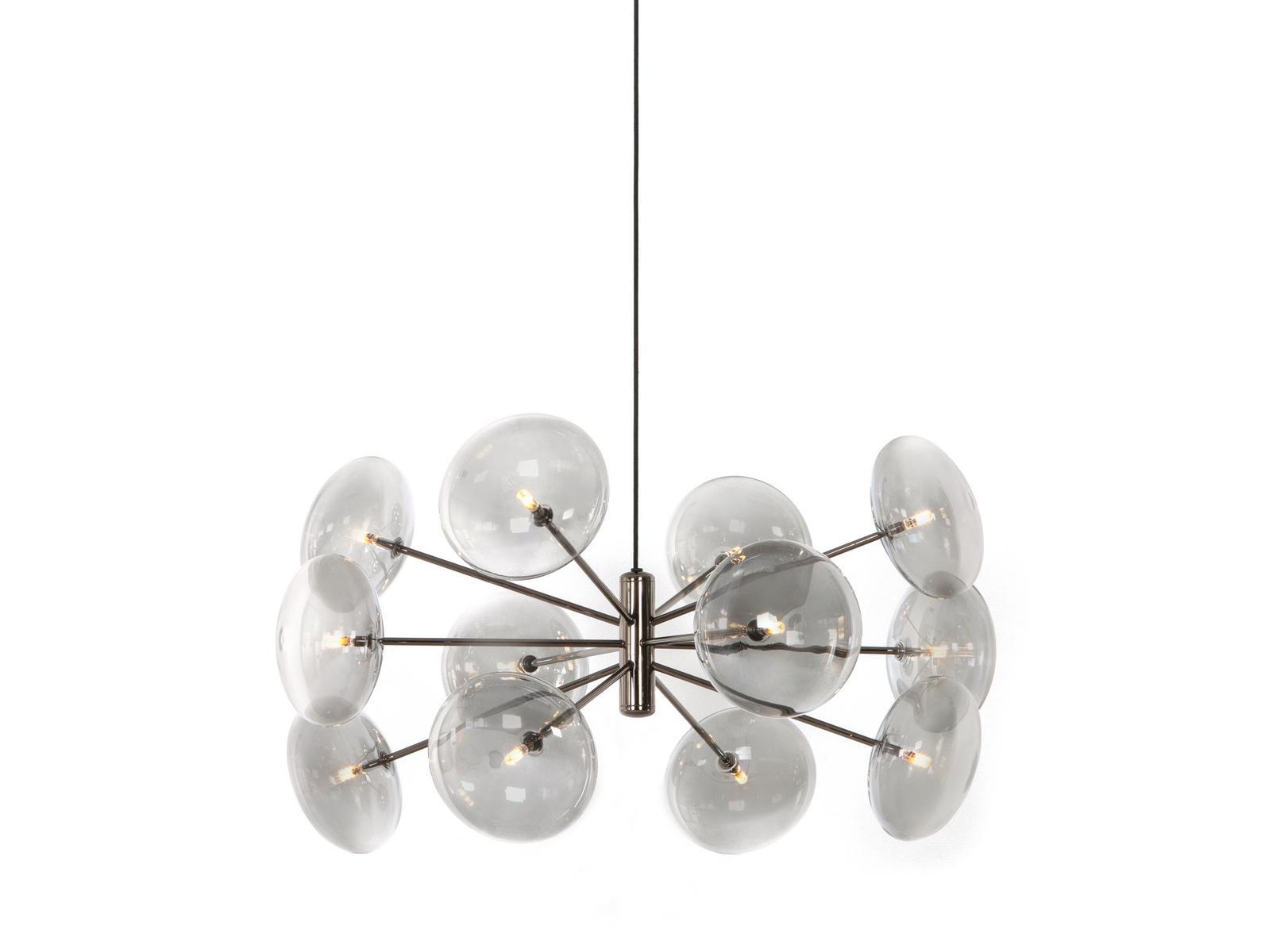 BREATH Pendant lamp in crystal and metal