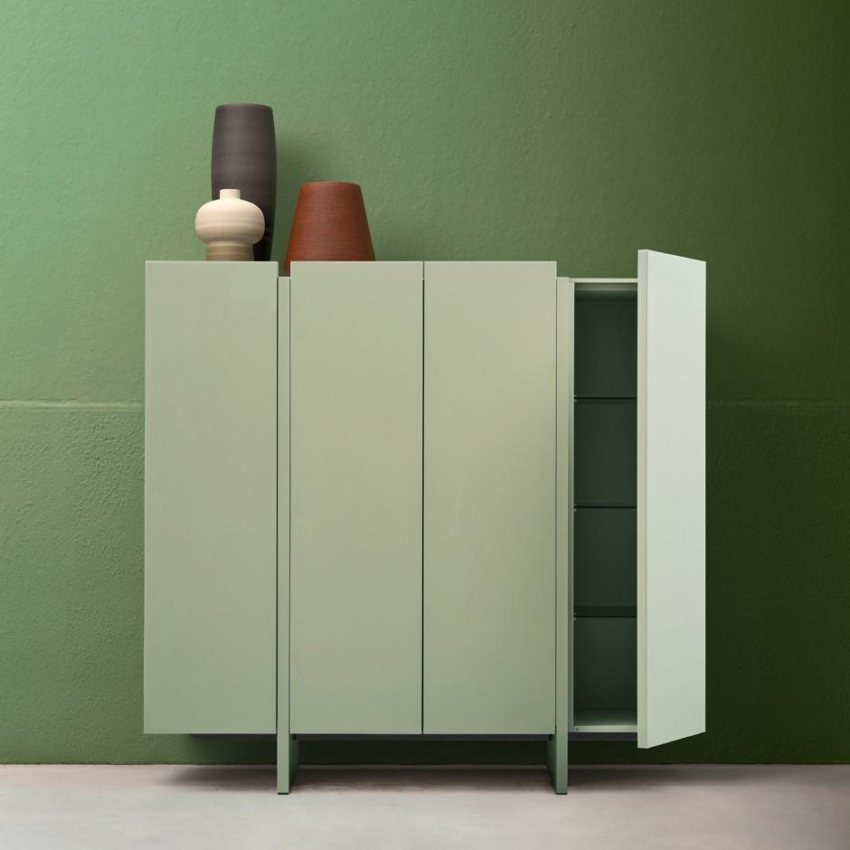 RECTA Modular veneer sideboard with doors