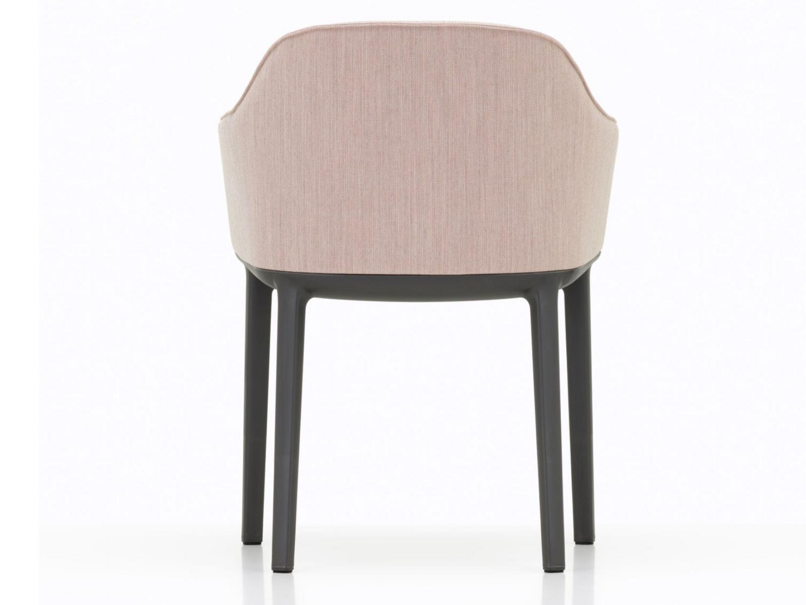 SOFTSHELL Upholstered fabric chair with armrests