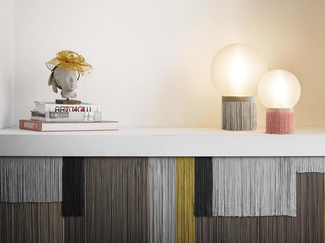 ATMOSFERA FRINGE Cristalflex® and methacrylate LED table lamp