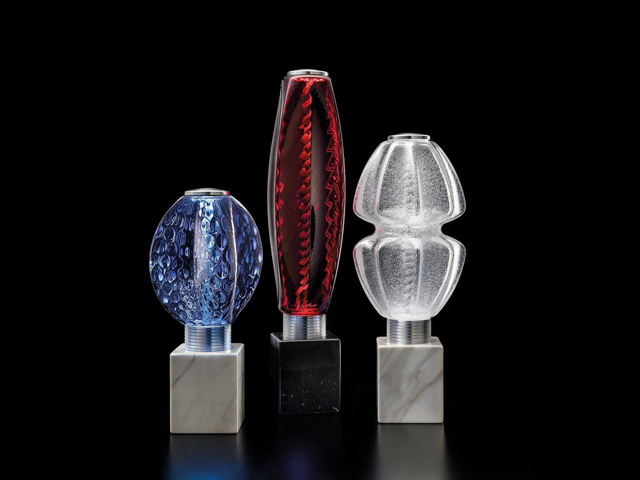 COLLIER T1800/LP6 LED indirect light table lamp with marble base