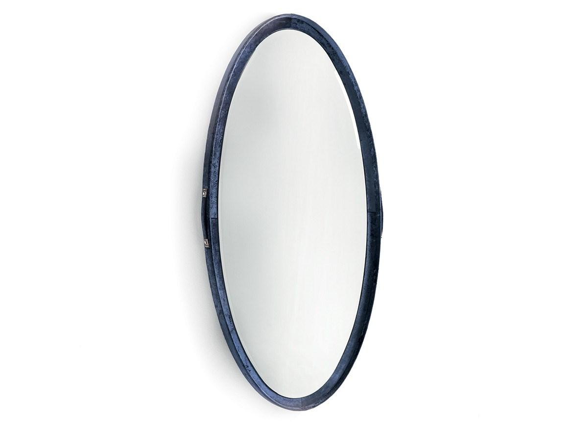 SCARLETT Oval veneer mirror