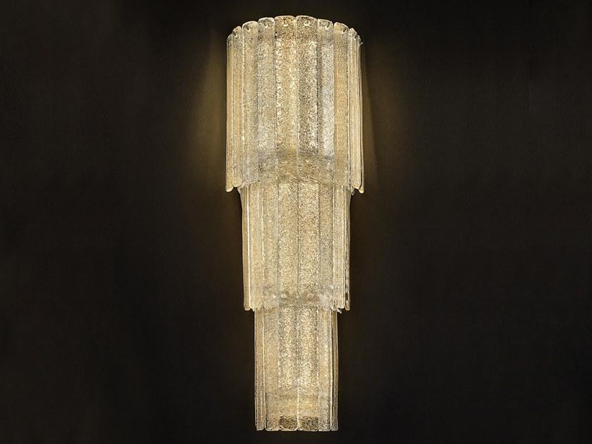 GLASS VE 1146 A4 Marble grit wall light