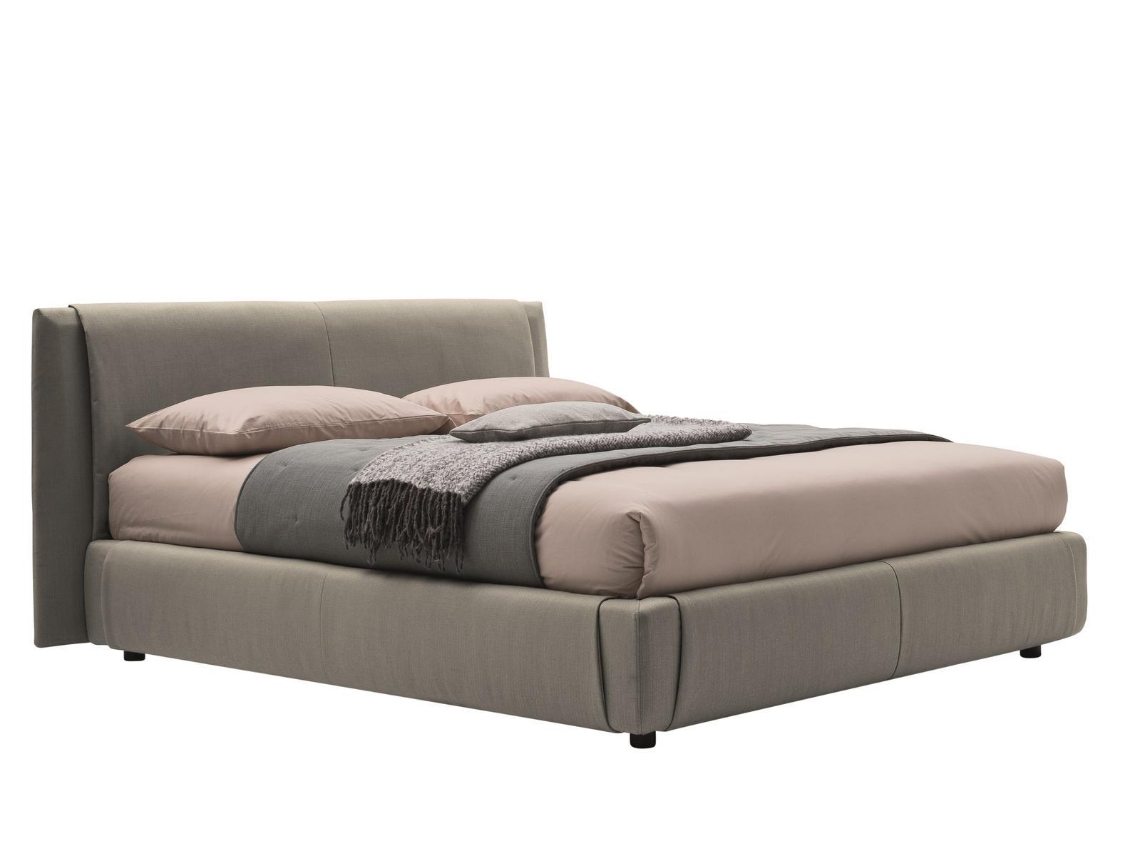 KAILUA Fabric bed with upholstered headboard