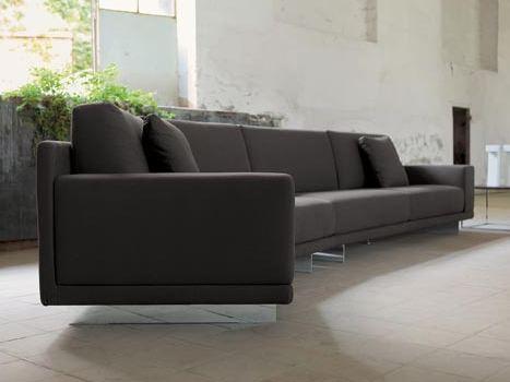 BRESSON Fabric sofa with chaise longue