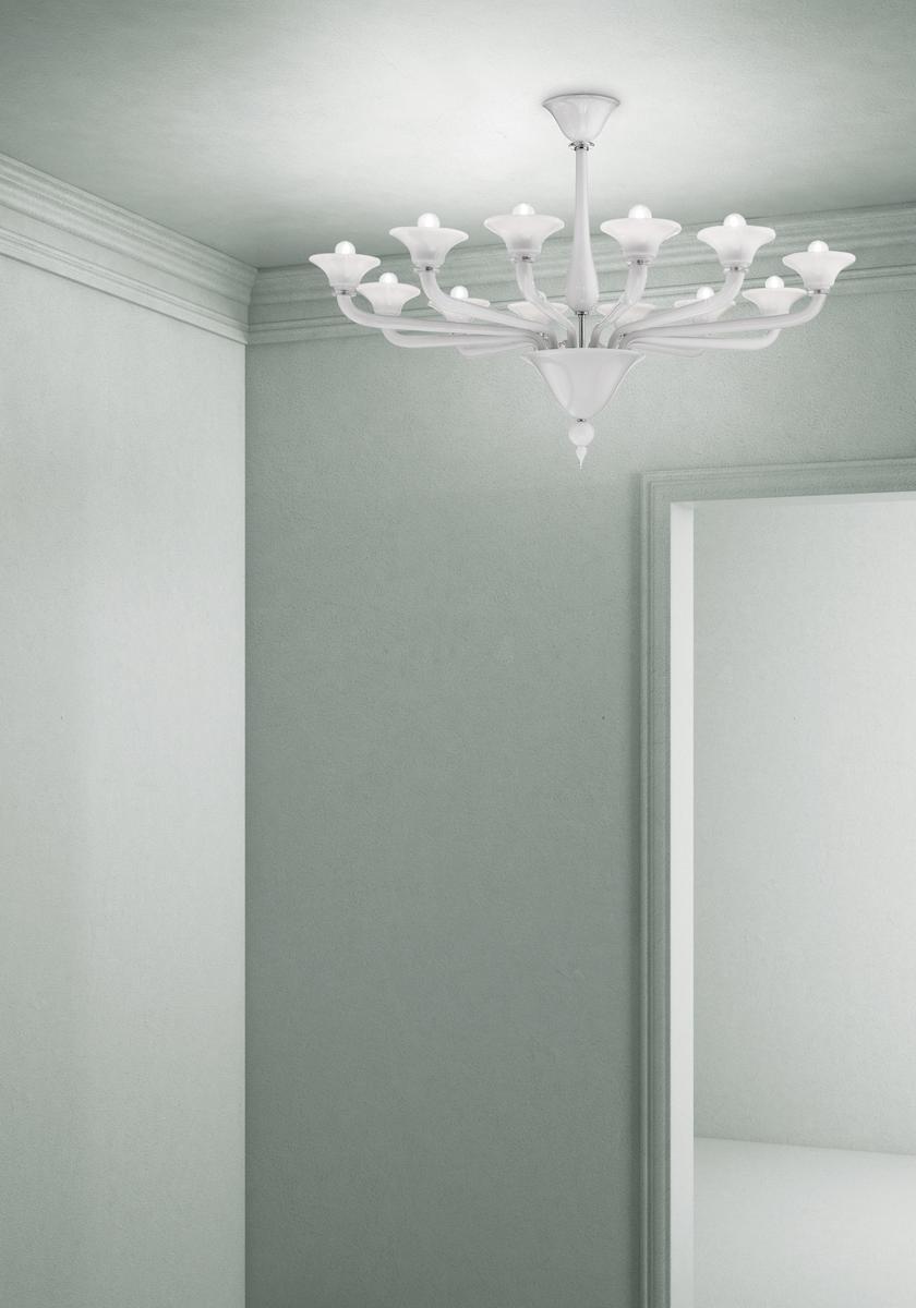 CORNER Glass chandelier