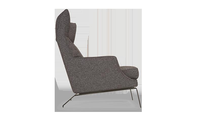 CLEMMIE Fabric armchair with armrests