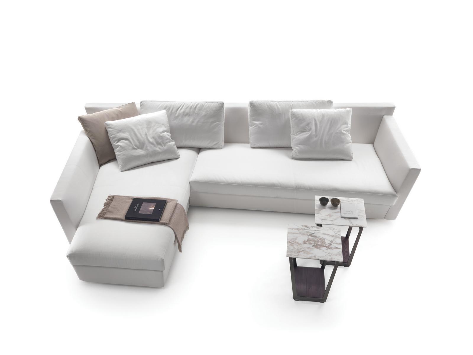 ADAGIO 3 seater fabric sofa with chaise longue