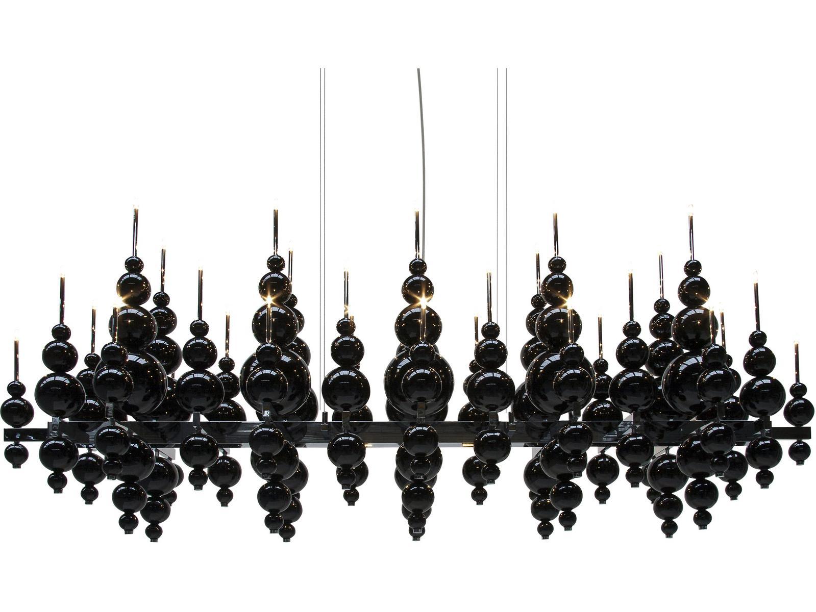 TEARS FROM MOON H34+4 Direct-indirect light glass pendant lamp