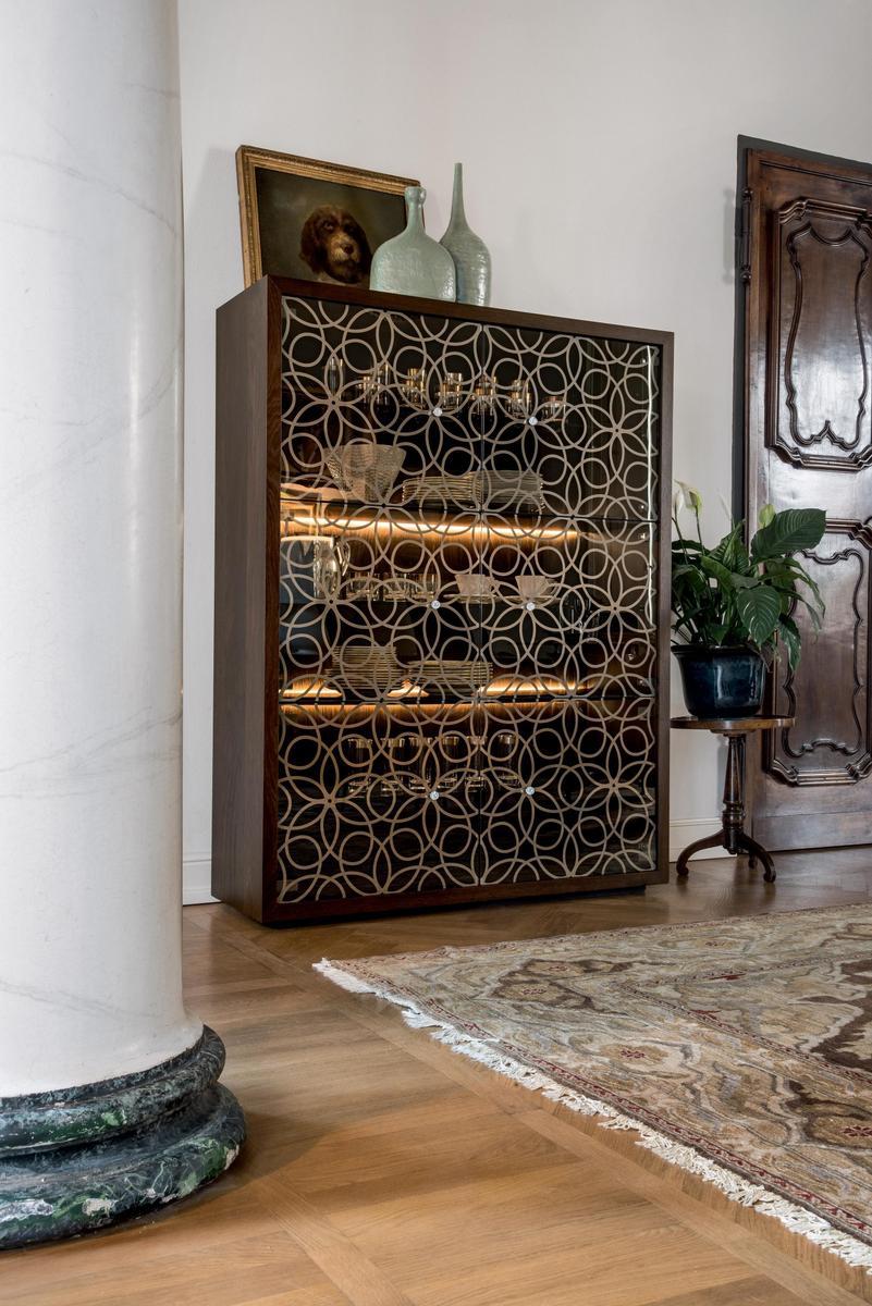 GRANADA Wood and glass display cabinet