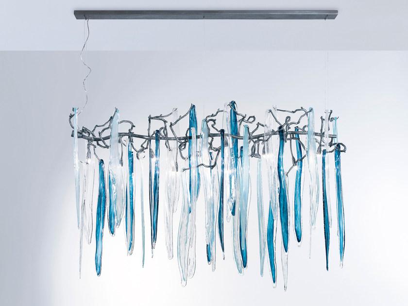 WATERFALL CT3383/9 Handmade bronze pendant lamp
