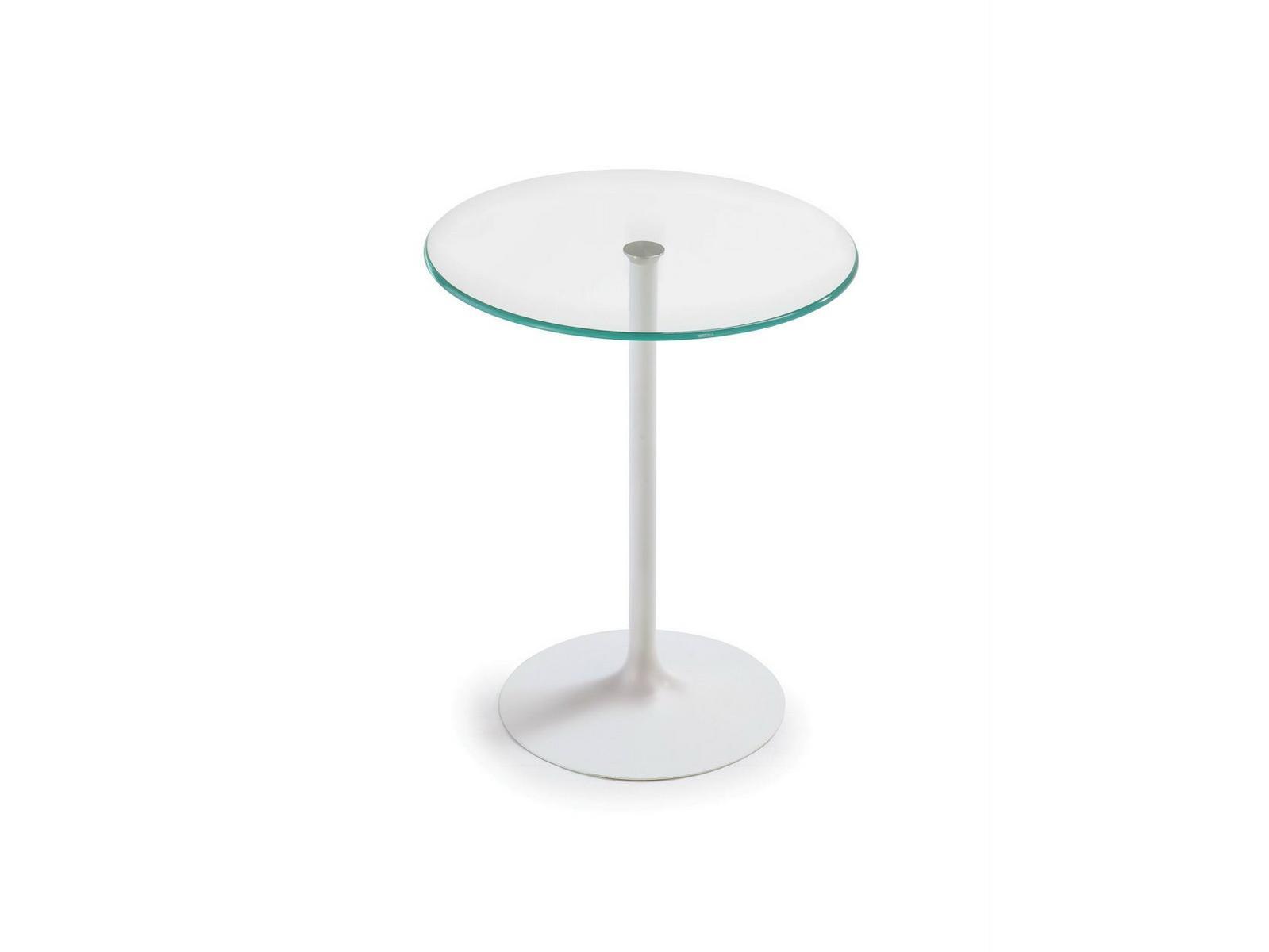 FLÛTE Round glass high table