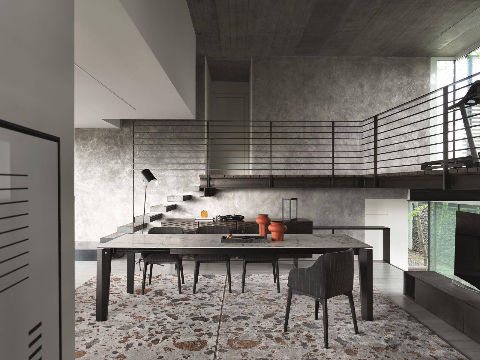 TERRAZZO Rectangular synthetic fibre rug