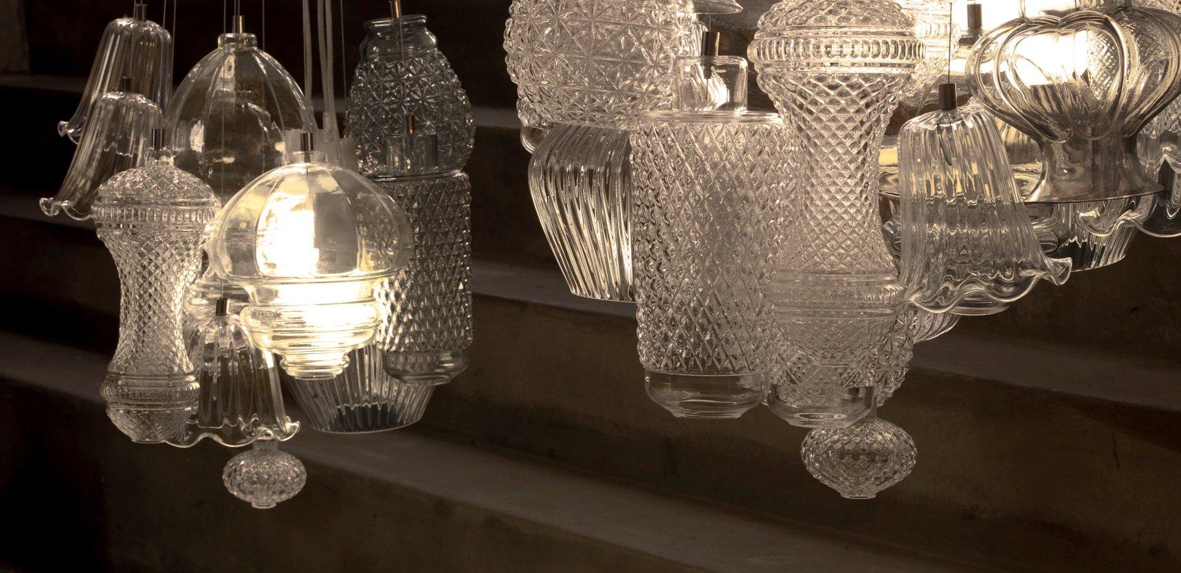 CERAUNAVOLTA Direct light glass pendant lamp