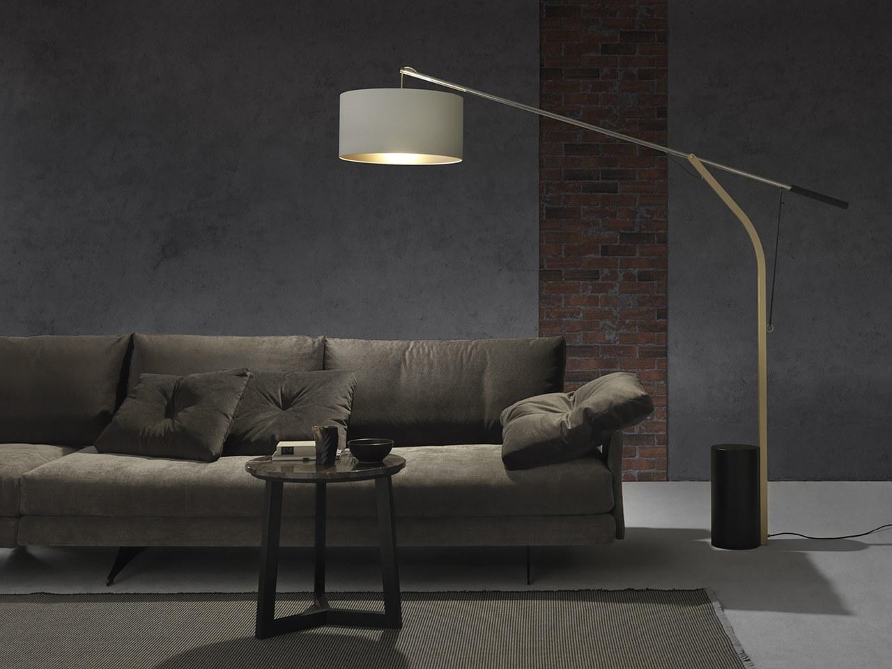 ARIA LED metal floor lamp with swing arm