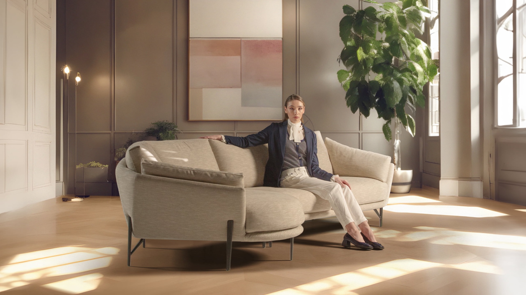 VENERE Venere sofa: Essential design, soft cushions, perfect for any space offering comfort and Italian elegance. Available in various sizes, including daybed.